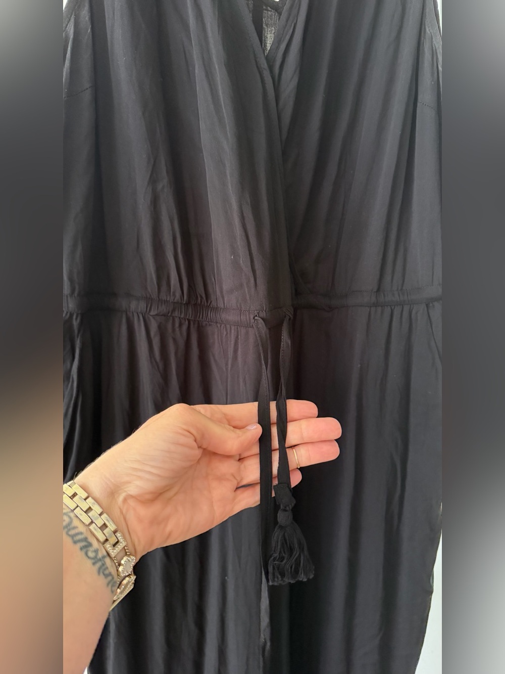 NWT Torrid Black V-Neck Tie-Back Jumpsuit